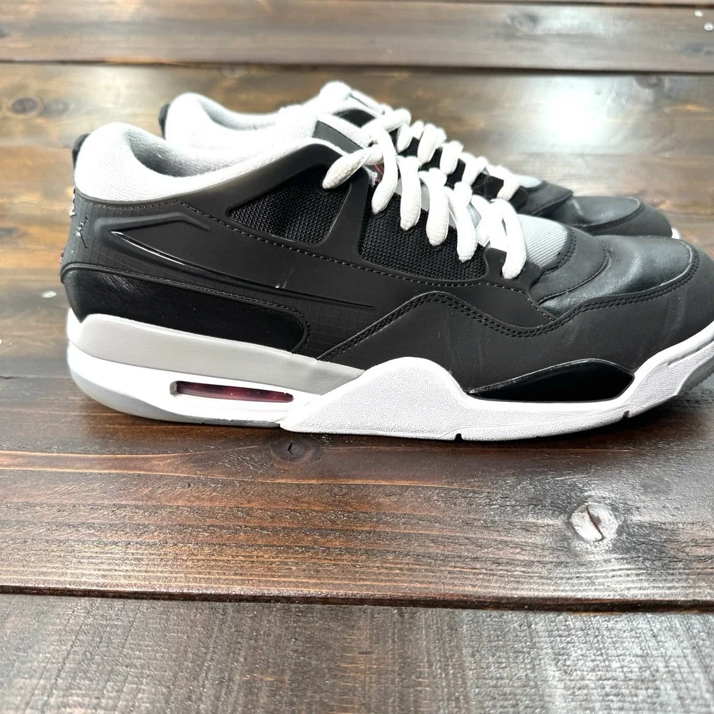 Nike Air Jordan 4 RM Black Metallic Jumpman Sneakers Men's Size US 12 EUR 46 - Picture 16 of 16